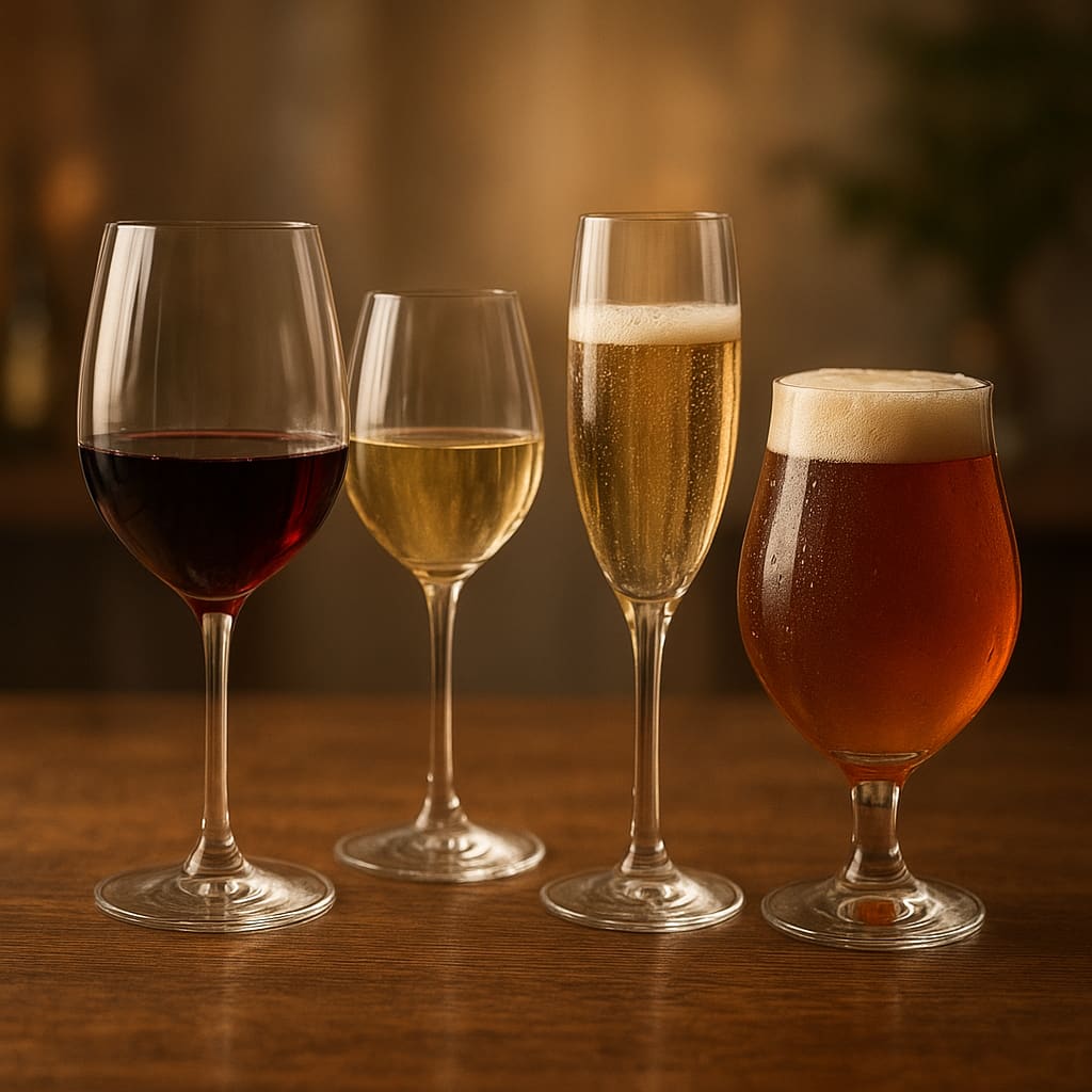 Wein und Bier Auswahl